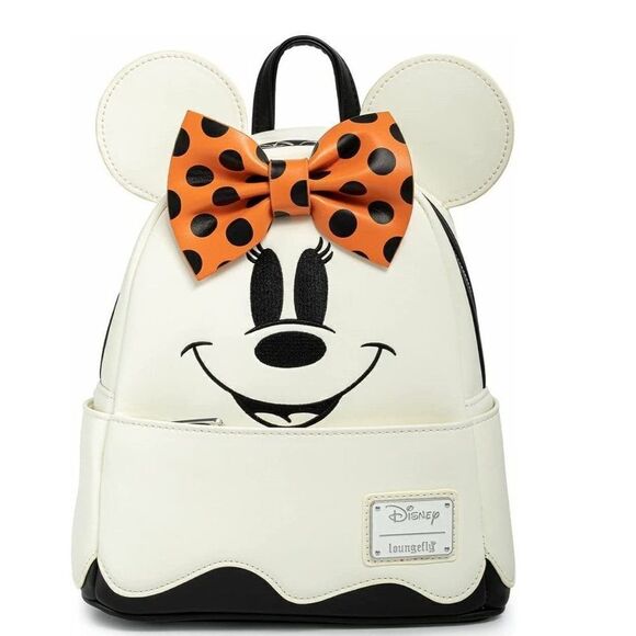 Loungefly Disney Ghost Minnie Mouse Glow in the Dark Cosplay Mini Backpack